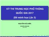 Đề thi minh họa Trung học phổ thông Quốc gia môn Toán lần 3 - Nguyễn Hữu Điển